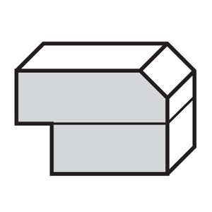 Drawing of a countertop bevel edge