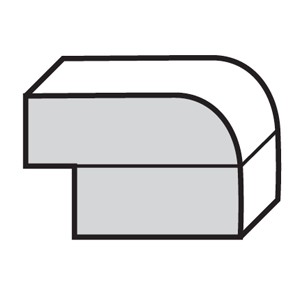 picture of a counter demi bullnose edge