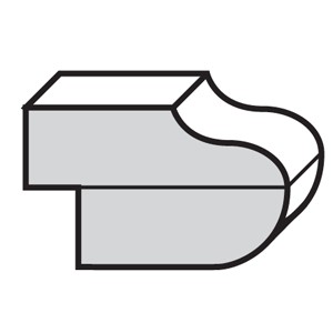 picture of a counter ogee bullnose edge
