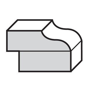picture of an ogee flat edge counter edge