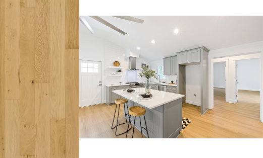 kitchen hardwood flooring closeup
