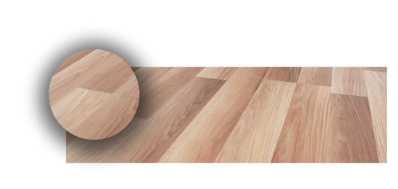 close up of blonde laminate flooring