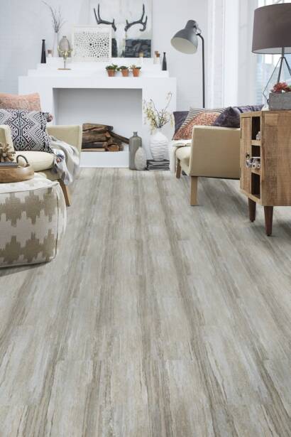 luxury vinyl flooring in a casual living room